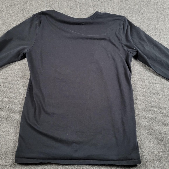 Nike Shirt Men Medium Athletic Cut Black Long Sleeve Just Do It Swoosh Spell Out - Picture 3 of 10